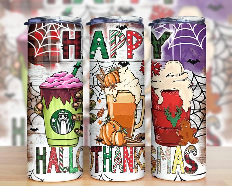Happy Hallothanksmas Tumbler Png Happy Hallothanksmas Tumbler Png