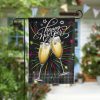 Happy New Year Champagne Garden Flag – 12×18 Garden Flag