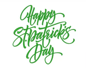 Happy St Patricks Day Embroidery Design