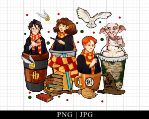 Harry Movie Characters Coffee Cups Png