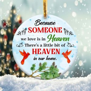 Heaven Home Ornament Png, Round Christmas Ornament