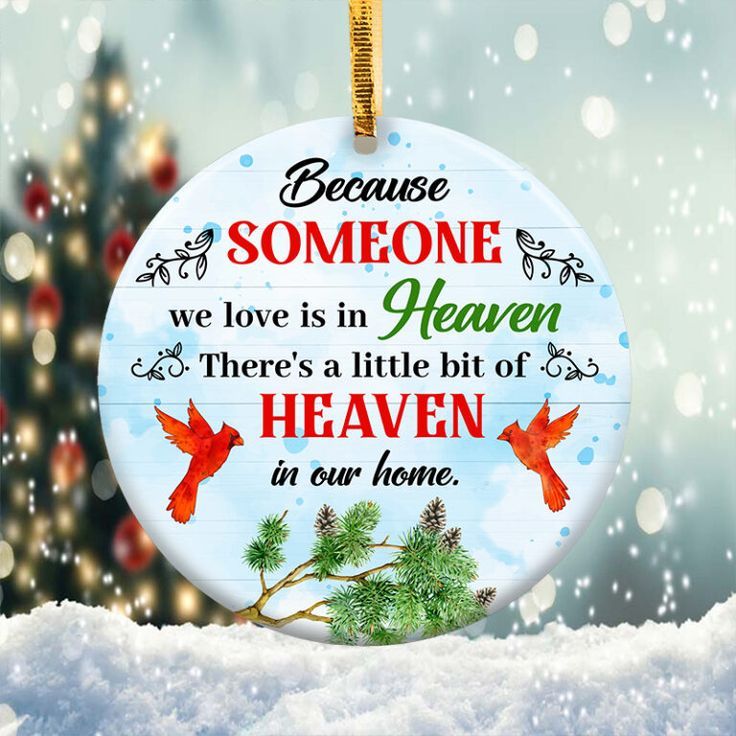 Heaven Home Ornament Png, Round Christmas Ornament Heaven Home Ornament Png, Round Christmas Ornament