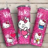 Hello Kitty Pink Glitter Tumbler Png