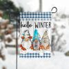 Hello Winter Gnomes Garden Flag – 12×18 Garden Flag