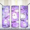 Hey Boo Ghost Halloween Tumbler PNG, Cute Ghost Tumbler