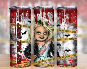 Horror Character Chucky Bride Tumbler Png