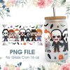 Horror Characters Chibi 16 Oz Glass Can Png File