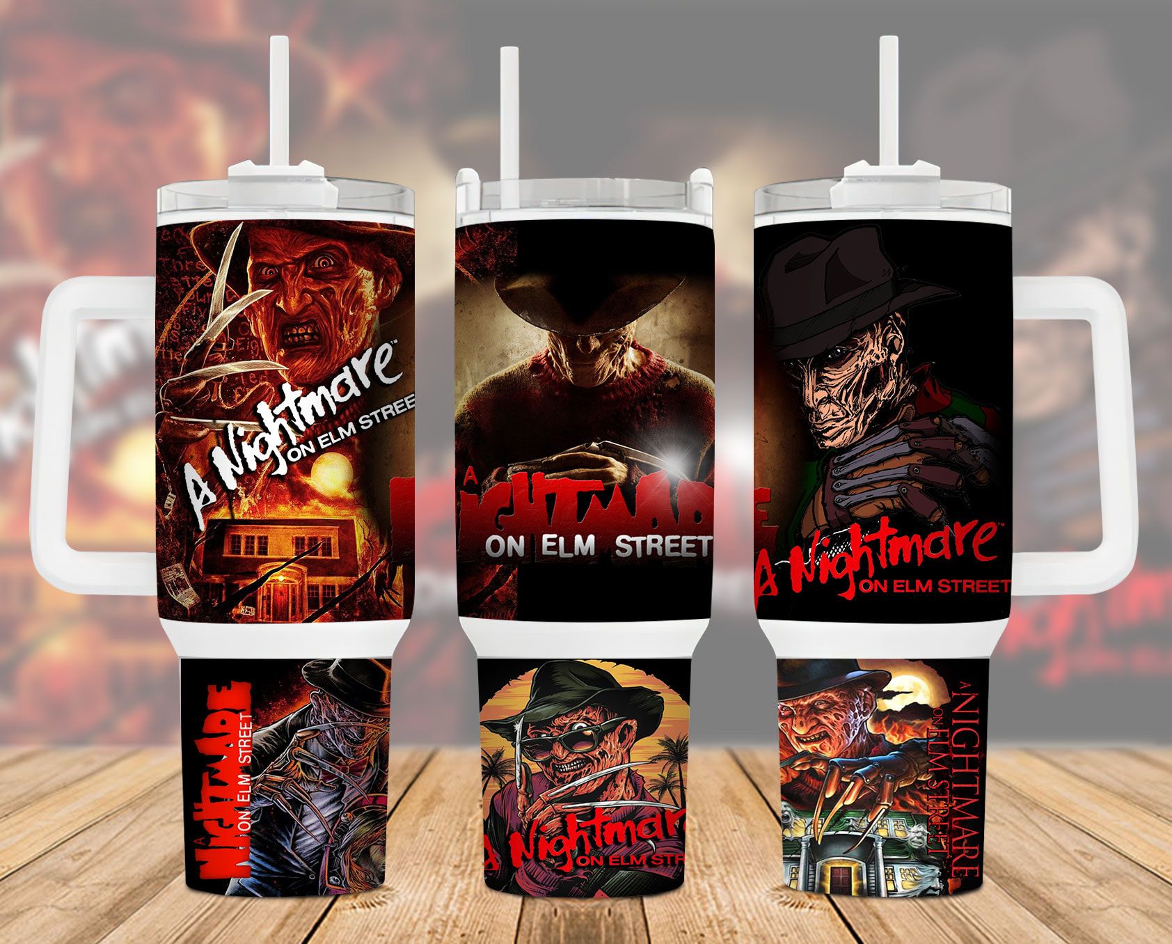 Horror Characters Freddy 40 Oz 2 Piece Tumbler Wrap Horror Characters Freddy 40 Oz 2 Piece Tumbler Wrap