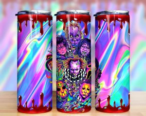 Horror Characters Hologram Tumbler Png