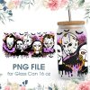Horror Killer Colorful 16 Oz Glass Can Png File