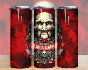 Horror Movies Jigsaw Killer Tumbler Png