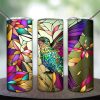 Hummingbird Stained Glass Tumbler Png