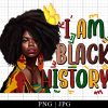 I Am Black History Png Afro Woman Png