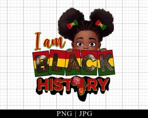 I Am Black History Png Black Girl Peekaboo Png