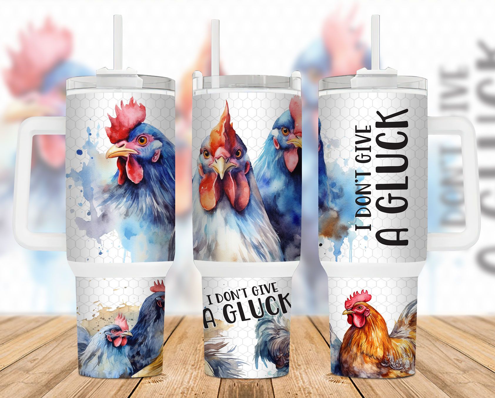 I Dont Give A Gluck Chicken 40 Oz 2 Piece Tumbler Wrap I Dont Give A Gluck Chicken 40 Oz 2 Piece Tumbler Wrap