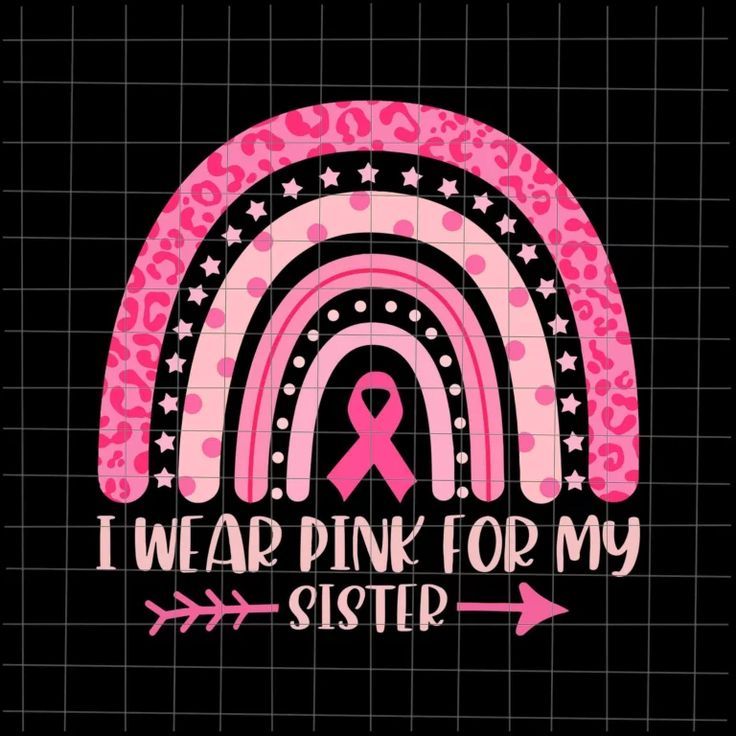 I Wear Pink For My Sister Svg, Breast Cancer Pink Rainbow Leopard Svg I Wear Pink For My Sister Svg, Breast Cancer Pink Rainbow Leopard Svg