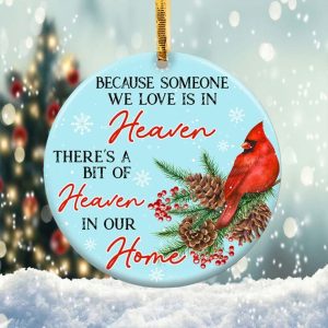 In Loving Memory Christmas Ornament Png, Round Christmas Ornament