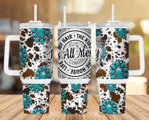 Its All Messy 40 Oz 2 Piece Tumbler Wrap