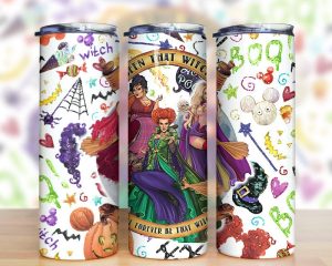 Its Just A Bunch Of Horror Characters Hocus Witch Tumbler Png
