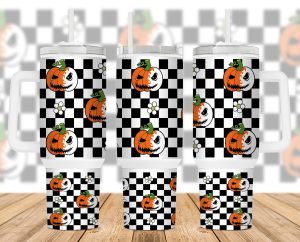 Jack Pumpkin Halloween 40 Oz 2 Piece Tumbler Wrap