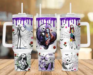 Jack Skellington 40 Oz 2 Piece Tumbler Wrap 2