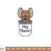 Jerry Mouse Pocket Embroidery Design