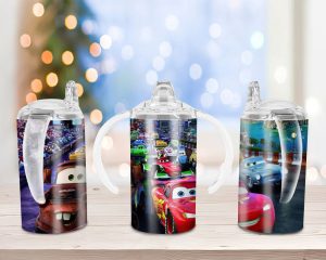 Kids Cars Sippy Cup Sublimation Design