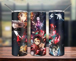 Kimetsu No Yaiba Tumbler Png Anime Characters 20oz Skinny Tumbler Png