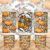 Leopard Pumpkins Fall 40 Oz 2 Piece Tumbler Wrap
