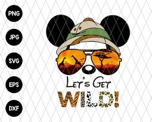 Lets Get Wild Animal Kingdom Mickey Svg File