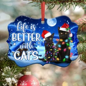 Life Is Better With Cats Ornament PNG, Benelux Christmas Ornament