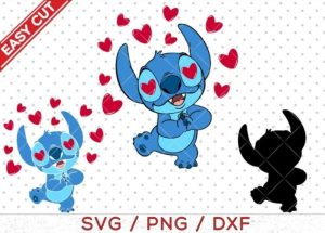 Lilo and Stich SVG, Stitch 01 SVG, Stitch Valentines