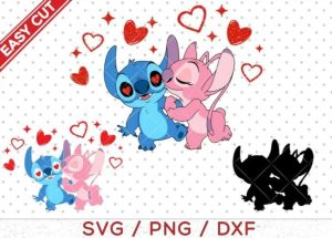 Lilo and Stich SVG, Stitch 03 SVG, Stitch Valentines