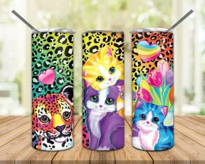 Lisa Frank Cat Tumbler Png 20oz Skinny Tumbler Png