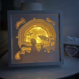 Little Prince 3D Paper Cut Light Box Template