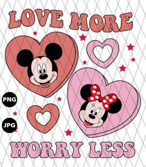 Love More Worry Less PNG