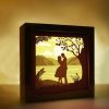 Love Story 3D Paper Cut Light Box Template