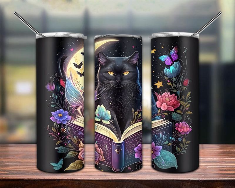 Magical Black Cat Tumbler Png Magical Black Cat Tumbler Png