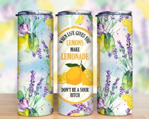 Make Lemonade Sour Tumbler Png
