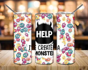 Mama And Mini Monster Tumbler Png