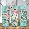 Mama Retro Flower Leopard Tumbler Png