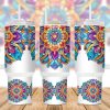 Mandala Floral 40 Oz 2 Piece Tumbler Wrap