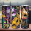 Mardi Gras Masks Tumbler Png