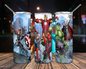 Marvel Stan Lee Avengers Hulk Spiderman Deadpool Tumbler Png 20oz Skinny Tumbler Png