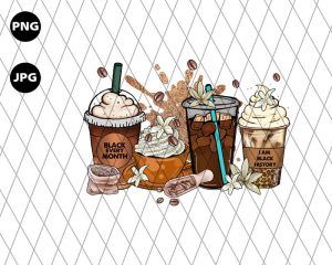 Melanin Afro American Coffee Cups Png