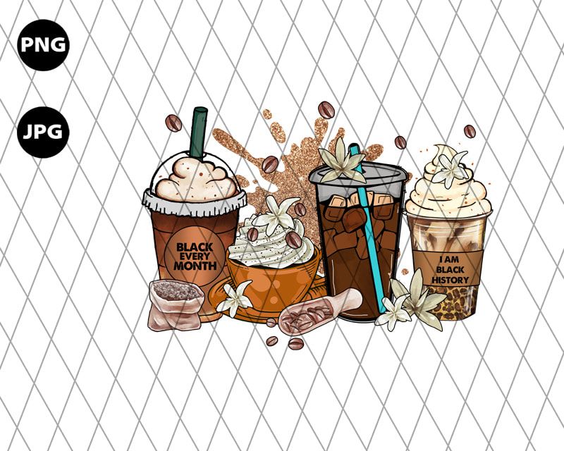 Melanin Afro American Coffee Cups Png Melanin Afro American Coffee Cups Png