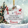Memory Lived Forever Ornament Png, Round Christmas Ornament