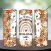 Mental Health Boho Flowers Tumbler Png
