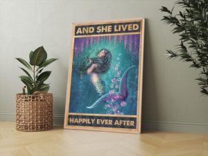 Mermaid Vintage Poster Print - Customvouge