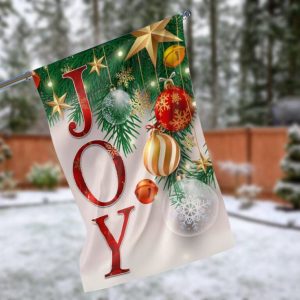 Merrry Christmas Joy Garden Flag – 12×18 Garden Flag